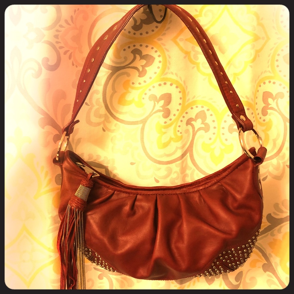 Kate Landry red genuine leather  mini bag